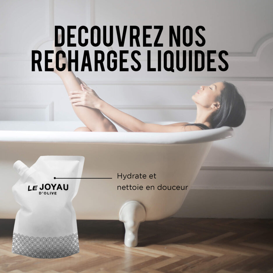 Recharges savon liquide. gel douche